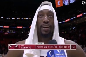 九游互动-阿德巴约谈场均20+10：这是一座里程碑，很高兴实现这一成就